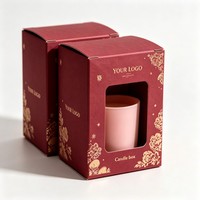 Boîte d'emballage de luxe personnalisée pour bougies de mariage, blanche et noire avec doublure en éponge, boîtes cadeaux de mariage avec fenêtre