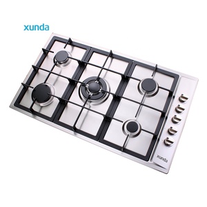 Table de cuisson à gaz Xunda Advanced Technology à 5 brûleurs en acier inoxydable, plaque de cuisson domestique en aluminium, pièces de rechange gratuites, <span class=keywords><strong>prix</strong></span> bas, table de cuisson à gaz fiable - Product Image 3