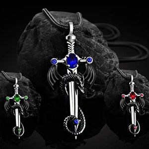 Collana da <span class=keywords><strong>uomo</strong></span> con ciondolo a forma di <span class=keywords><strong>spada</strong></span> antica europea e americana catena di maglione con collana popolare hip hop - Product Image 5