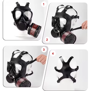 <span class=keywords><strong>Masque</strong></span> <span class=keywords><strong>à</strong></span> <span class=keywords><strong>gaz</strong></span> <span class=keywords><strong>intégral</strong></span> en caoutchouc Panorama industriel Respirateur réutilisable Filtre <span class=keywords><strong>CBRN</strong></span> CE Fumée <span class=keywords><strong>nucléaire</strong></span> antitoxique Certifié 3 couches - Product Image 5