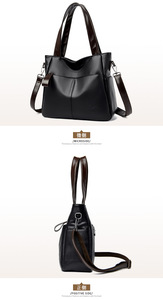 Large Capacity Casual <b>Tote</b> Bag Female Luxury Handbag Shoulder Bag for Women Ladies Vintage PU Leather Crossbody Bag - Product Image 4