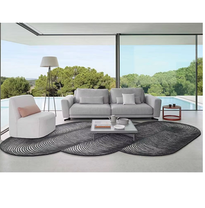 Tapis géométriques modernes de luxe faits à la main, tapis en laine sur mesure, tuftés à la main, boucle de 10 mm, pour salon, décoration intérieure - Product Image 1