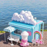 Boutique mobile en conteneur épaissi pour marché de nuit commercial, stand de vente extérieur pour hôtel, style moderne SY 1