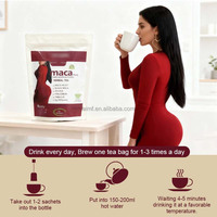 Thé Herbal Naturel Maca Plus pour le Rehaussement des Hanches et des Fesses, à base de Racine de Maca Noire, Aguaje et Fenugrec pour Femmes, 30 Sachets de 5g