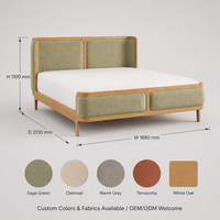 Meubles de luxe uniques en leur genre, lit king size moderne de haute qualité, revêtement en velours.