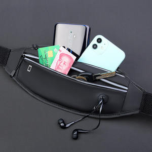 Custom Wholesale Multifunctional Waterproof PU Leather <b>Phone</b> Waist Bag New Outdoor Sports Fitness <b>Running</b> <b>Belt</b> Jogging Bags - Product Image 3