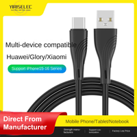 Cable de Datos para Teléfono con Carga Rápida USB-A a Tipo-C, 2A 3A, Revestimiento de PVC, Garantía de 12 Meses