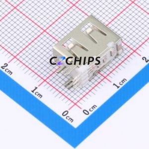 906-761A1014D10200 USB Connector Through hole Component (THT) Connector Type-A USB 2.0 Female Side Insert - Product Image 2
