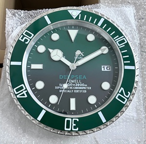 Orologio da Parete Luminoso di Lusso Interamente in Metallo con Data Marchio all'Ingrosso per Arredamento <span class=keywords><strong>Casa</strong></span> - Product Image 4