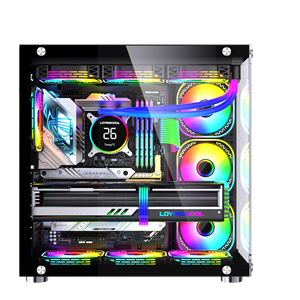 Lovinglcool Đen Myth Wukong <span class=keywords><strong>ATX</strong></span> Chơi Game Trường Hợp Máy Tính Tháp Nhôm Kính Cường Lực Trường Hợp Máy Tính Combos Với Cung Cấp Điện - Product Image 5