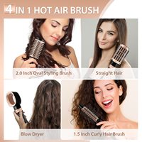 Sèche-cheveux et brosse coiffante ionique électrique 5 en 1 avec technologie céramique pour usage domestique et professionnel