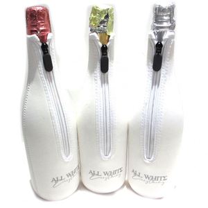 RYO Portable 750ml Cans Tote Cooler Blank White Sublimation Neoprene Insulated Waterproof Zipper Closure Foldable <b>Bottle</b> Holder - Product Image 4