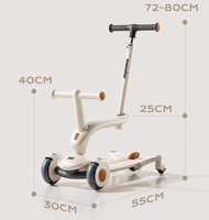 Trottinette Enfant Moderne et Mignonne à Trois Roues, Hauteur Réglable, avec Lumières LED, pour Tout-Petits – Fournisseur d'Usine