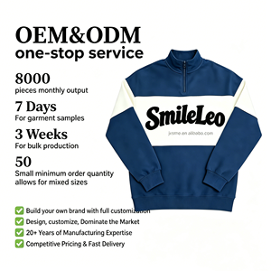 OEM Custom 100% Cotton Color Block Pullover <strong>Jumper</strong> 1/4 <strong>Quarter</strong> Half <strong>Zip</strong> Sweatshirt for Men - Product Image 1