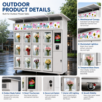 Winnsen - Expendedor Inteligente de Flores Refrigerado y Humidificado para Grandes Ramos en Centros Comerciales