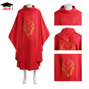 Robes de clergé du Moyen-Orient 2025, chasuble, vêtement de prêtre, tenue catholique, costume de père de l'église, pape, messe avec étole à glands - Product Image 1