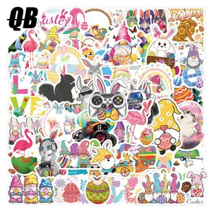 55Pcs Easter Rabbit Egg Festival Sticker Pack For Home Table Fridge Bottle Wall Decorative Graffiti Gift Supplier