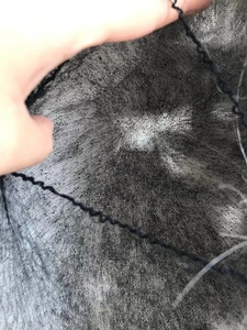 Postizos europeos para <span class=keywords><strong>hombre</strong></span>, <span class=keywords><strong>prótesis</strong></span> <span class=keywords><strong>capilar</strong></span> gris para <span class=keywords><strong>hombre</strong></span>, 1b80, Topper de pelo real blanco y gris para <span class=keywords><strong>hombre</strong></span>, tupé con encaje completo - Product Image 3