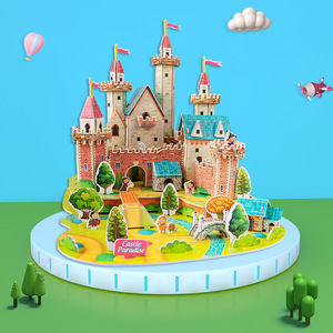 Giáo dục trẻ em <span class=keywords><strong>3D</strong></span> Câu Đố học tập sớm bé Đồ chơi khoa học giáo dục hơi nước tập thể dục xây dựng khối giấy trí tuệ - Product Image 2