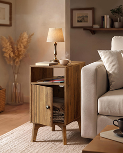 Table console moderne en bois SENYU avec armoire de rangement et étagère ouverte pour le mobilier de salon - Product Image 3