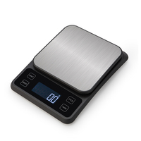 Báscula de cocina de pesaje de dieta de alimentos precisa inteligente 5kg 10kg báscula de balanza de cocina de acero inoxidable