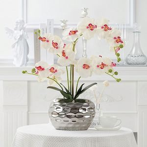 Oh Arts Flor Artificial de Orquídea, Orquídea Phalaenopsis Artificial, Orquídeas de Tacto Real, Flor Decorativa de Látex - Product Image 3