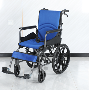 Sedia a Rotelle Manuale Economica in Acciaio e Lega di Alluminio Certificata CE Leggera e <span class=keywords><strong>Portatile</strong></span> per Disabili e Anziani Riabilitazione - Product Image 1