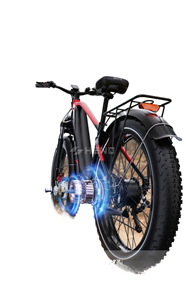 Livraison gratuite depuis l'entrepôt européen - Vélo électrique F26 <span class=keywords><strong>Lite</strong></span> - 48V 18AH - Pneus larges de 26 pouces - 7 vitesses - Pour adultes - Product Image 3