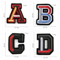Autocollants en tissu pour vêtements, patchs décoratifs coudre sur broderie, avec lettres de l'alphabet pour vêtements