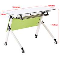 Table de formation pliante au design simple avec roulettes, grande table de conférence combinable pour bureau, formation et réunion