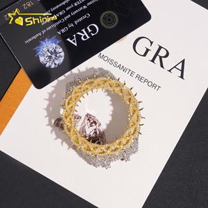 Nouveau Design Style Maille Barber Moissanite Diamant Hip Hop Bijoux Sur Mesure « Buss Down » Argent 925 Cache-Lunette Montre GA2100 - Product Image 6