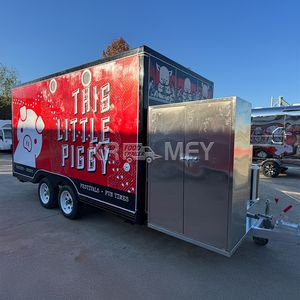 Remorque alimentaire en acier inoxydable mobile de Chine 2025 pour la vente de glaces, de hamburgers, de collations, chariot de restauration rapide approuvé CE DOT - Product Image 2