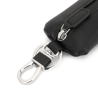 Porte-clés de voiture en cuir véritable de grande capacité, style rond, nouveau modèle, avec logo personnalisé, durable et multi-usages