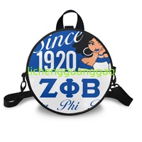 Sac Rond en Tissu Réutilisable de Haute Qualité pour Sororité Nationale Phi Delta Kappaas, Sac de Week-end pour Femme