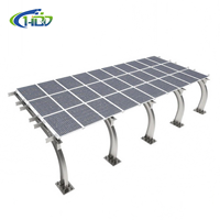 Système de carport solaire YMHD, kit complet, structure de montage en matériau Q235/AL6005-T5, durée de vie de 25 ans, pour utilisation sur le terrain/sur le sol