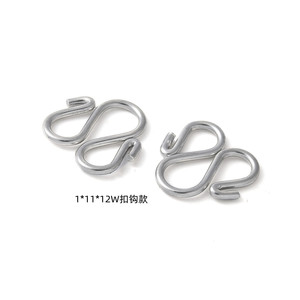 Jewelry Making Pendant Accessories DIY Stainless Steel Pave Charm <strong>Loops</strong> with Curved Bar Rings Connector <strong>for</strong> Permanent Bracelet - Product Image 4