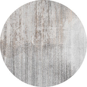 Tapis rond moderne imitation cachemire, épaisseur 1 cm, lavable, avec bordure cousue, pour salon et chambre à coucher - Product Image 5