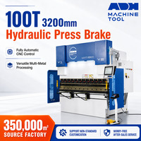 Presse plieuse électro-hydraulique CNC de 100 tonnes et 3200 mm pour le pliage de tôles en acier inoxydable et en acier au carbone