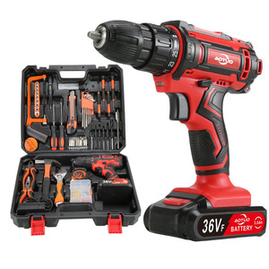 36V Xách Tay Không Dây <span class=keywords><strong>Lithium</strong></span> Điện Tuốc Nơ Vít Bộ Dụng Cụ Có Thể Sạc Lại Hộ Gia Đình Tác Động Khoan Bộ Không Dây Pin Điện Khoan - Product Image 1