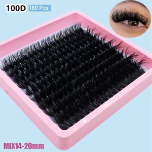 Pestañas Postizas en Racimo, Estilo Wispy y Fluffy, para Extensión de Pestañas, Volumen Completo, Segmentadas, 100 Piezas, Adhesivo Termofusible, Marca Privada al por Mayor - Product Image 1