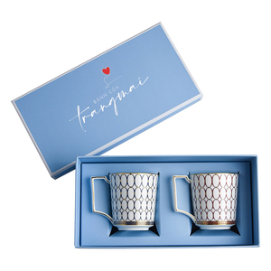 Rigid Corrugated Drinkware Glass Jar Cup Bottle <strong>Gift</strong> <strong>Box</strong> Custom <strong>Coffee</strong> Mug Packaging <strong>Box</strong> with Foam protection - Product Image 1