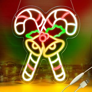 Giáng sinh kẹo LED Đèn Neon dấu hiệu USB powered trang trí tường nhà cho phòng ngủ ánh sáng ban đêm nghệ thuê-ban đêm Acrylic phòng trang trí nội thất Quà Tặng - Product Image 2