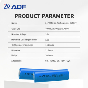 แบตเตอรี่ลิเธียมไอออนความจุสูง 21700 3.7v 3000mah 3500mah 3800mah 4000mah 4500mah สำหรับชุดแบตเตอรี่เครื่องมือไฟฟ้า - Product Image 2