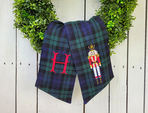 Flanelle personnalisé casse-noisette couronne ceinture noël <span class=keywords><strong>porte</strong></span> d'entrée décorer monogramme Plaid couronne ceinture 2025 - Product Image 3