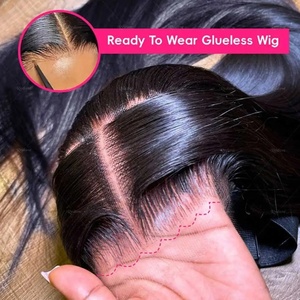 วิกผมไร้กาว13X6ใส่วิกผมมนุษย์ทำจากกาวไร้กาว HD วิกผมเป็นปมก่อนฟอกขาว7x5 HD วิกผมไร้กาวดึงออกมาก่อน - Product Image 5