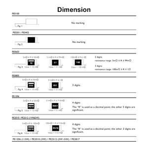 Yageo pe0201frf7w0r51l 0201 0.51ohm 1% 0.1W 100ppm Độ chính xác cao SMD màng mỏng <span class=keywords><strong>chip</strong></span> bề mặt gắn kết điện trở hợp kim điện trở thấp - Product Image 2