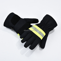 Gants de pompier, gants de sécurité en cuir résistant à la chaleur pour pompiers