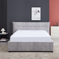 Lit pliant moderne de luxe en velours, style Mid-Century, avec rangement intégré, écologique, pour lits Queen et King Size – Vente en gros usine