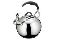 Bouilloire sifflante moderne en acier inoxydable poli miroir, compatible induction, écologique, sans revêtement, pour la maison et les hôtels