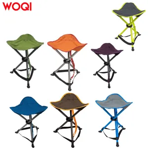 WOQI-Mini trípode portátil para exteriores, silla de acampada ligera y plegable con logotipo personalizado, 3 patas